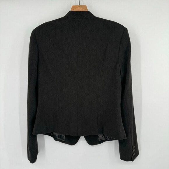 Cabi Womens Military Style Blazer Jacket Size 10 Gray Embroidered Buttons - Picture 8 of 8